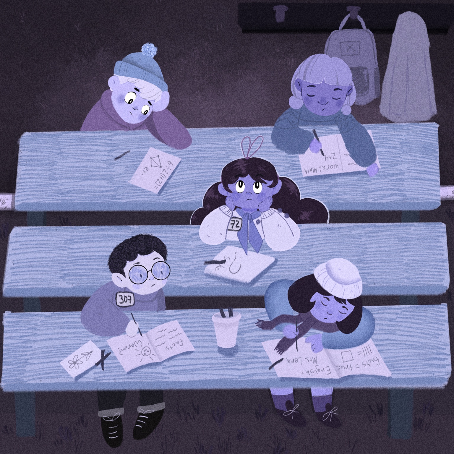 Children work together in a classroom