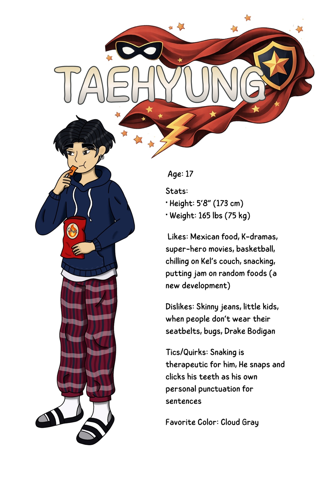 Taehyung character sheet